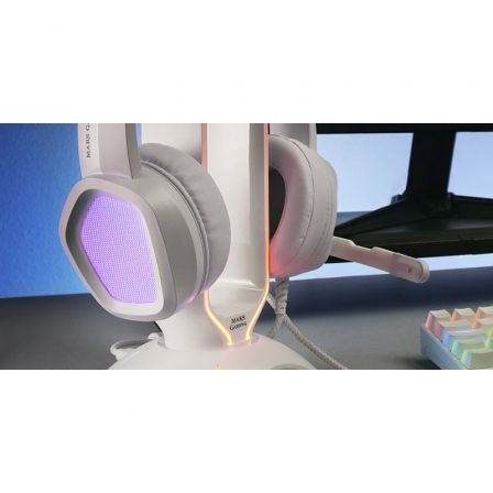 Mars Gaming MH320W Auriculares Gaming Blancos con RGB Flow y Sonido Ultra-BASS 3D